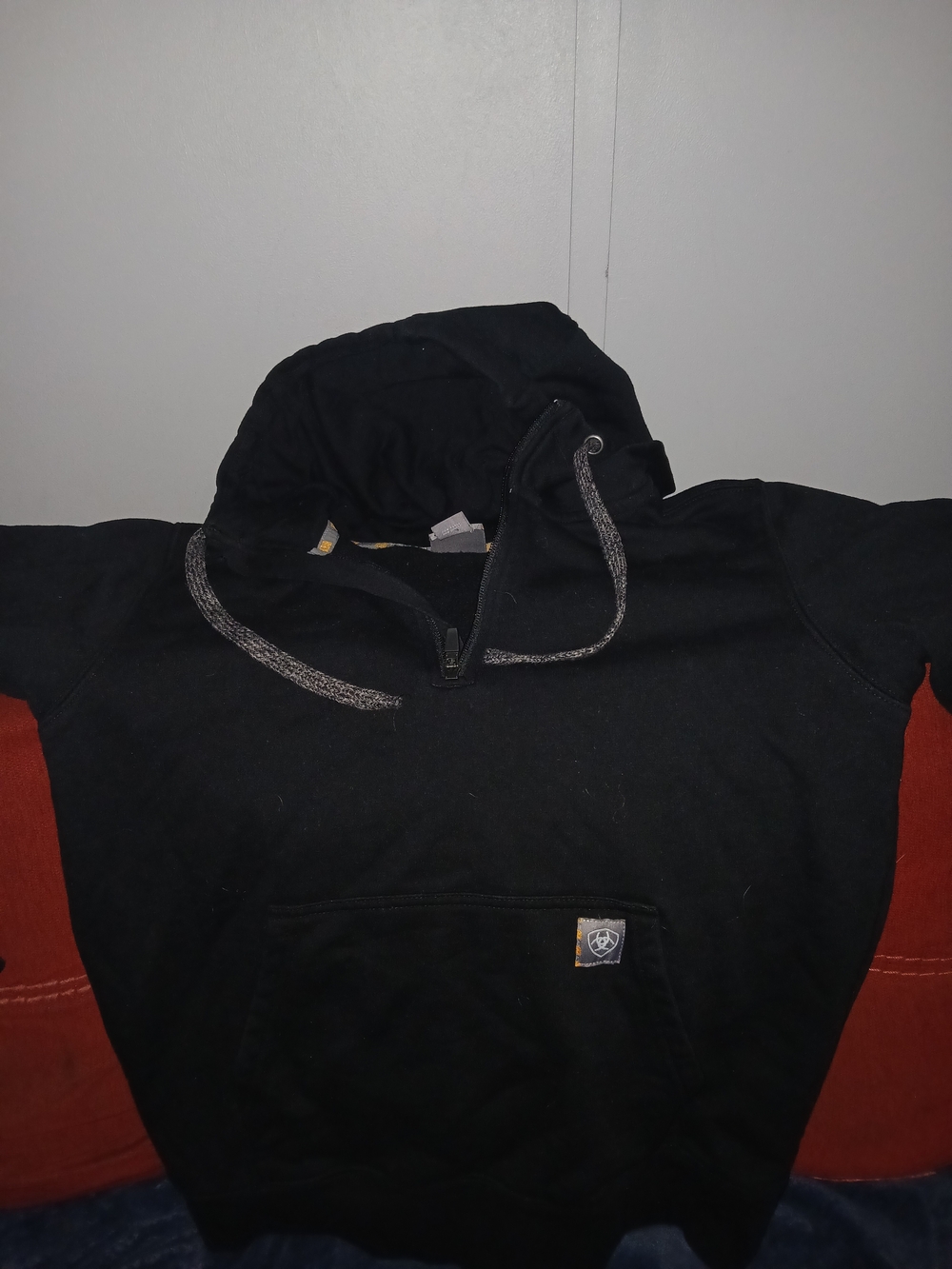 Ariat Black Hooded Pullover Sweatshirt with Kangaroo Pocket